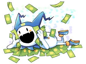 Jackfrost rolling around in money jpg by katachan.jpg