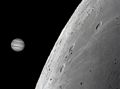 Юпитер, и касание его спутником Ио диска Луны