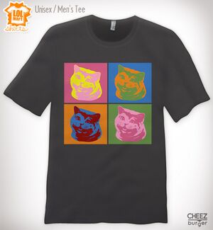 Happycat popart shirt mens1.jpg