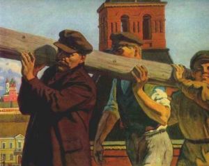 Lenin & the log.jpg