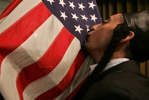 Jew kiss american flag.jpg